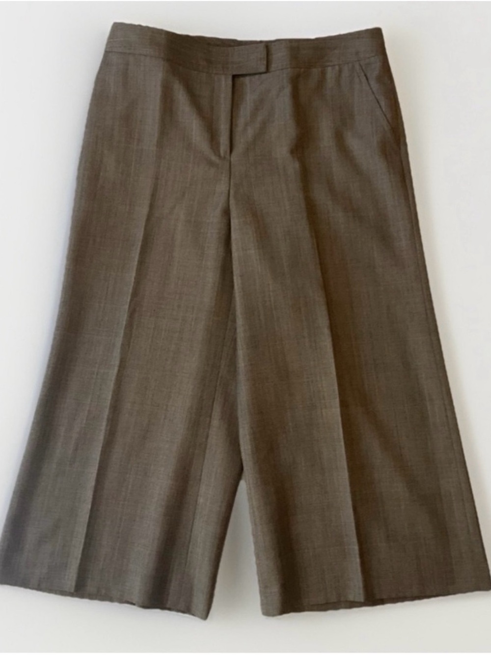 Lafayette 148 New York Brown Plaid Culotte Trouser Pants - Size: 8